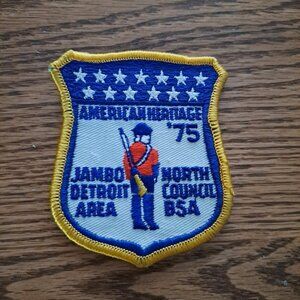 American Heritage 75 Jambo East Detroit Area Council BSA White and Blue Patch